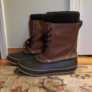 Men's L.L.Bean Snow Boots with Tumbled Leather
